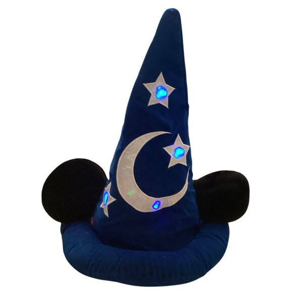 NWOT Disney Parks Light up Mickey Mouse Sorcerer Apprentice Plush Hat Fantasia main image 4